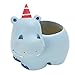 Messagee Cute Hippo Succulent Pots with Drainage Resin Mini Flower Pot Garden Plants Vase Desk Flower Decoration