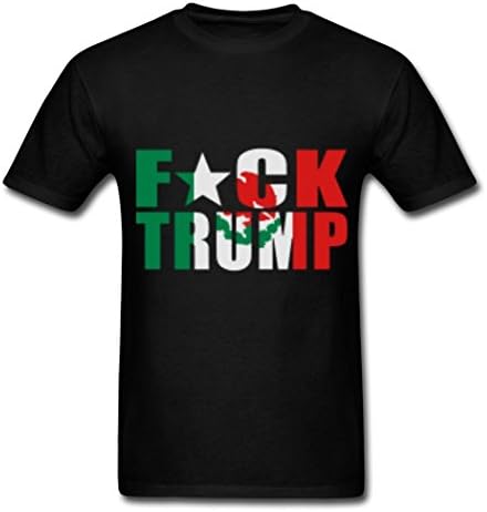 Catsmini Fuck Trump Crazy Men's Funny T-Shirts Large