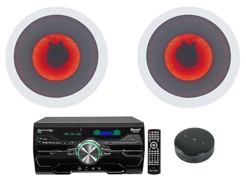 Audiosavings Bundle:(1) DV4000 Technical Amplifier Player Bundle with (1) Pair Rockville HC65-LED 6.5