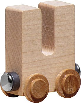 NameTrain Clear Finish Letter Car U - Made in USA