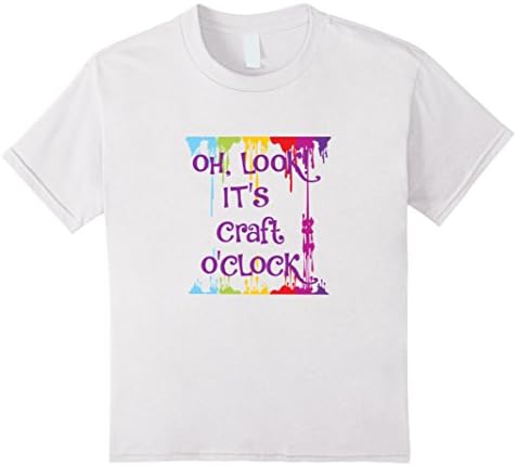 Kids Oh Look It's Craft O'Clock Paint Splat Trending T-Shirt 6 White