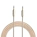 Aux Cable, CableCreatio 3.5mm Audio Stereo Cable 3.3 Feet, Aux 3.5 Audio Cord for iPhones, iPads, Samsung and other 3.5mm DC plug Port Device, 1 Meter, Gold Braided and Aluminum