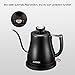 Electric Kettle, Aicook Gooseneck Kettle for Coffee or Tea, Pour Over Kettle with Integrated Thermometer, Stainless Steel Coffee Teapots Kettle with Auto Shut-Off, Boil-Dry Protection, 1000W, 0.8L