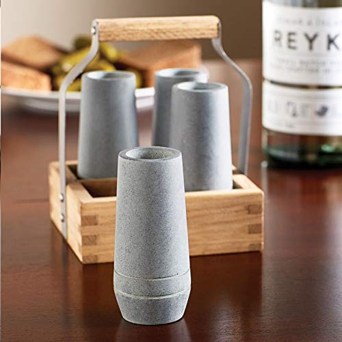 SPARQ Home Vodka Shooter Set with Ash Caddy (4 Shooters)