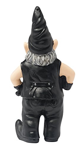 Gnome Garden Sculpture - Biker Gnome Funny Garden Decor, Indoor or Outdoor Use
