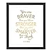 Eleville 8X10 Unframed You are braver than you believe Real Gold Foil Art Print Quote Kids Wall Art Nursery Decor Motivational Typography Quote Print wgn122