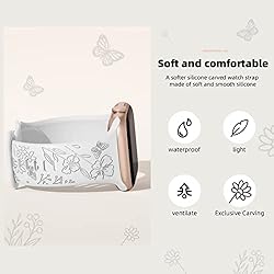 3 Pack Floral Engraved Bands Compatible with Apple