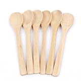 NUOMI Wooden Spoons Cooking Mixing Oval Spoons, Beechwood, Set Of 12