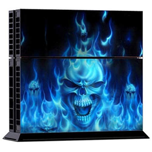 Skull Ghost Fire Vinyl Decal Waterproof Anti-dust Removable Full Body Protective Stickers Skin Cover for PS4 Game Player Handle ，Protective Console and Controller Skin Sticker for PS4 - Thumbnail 2