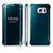 Galaxy S6 Edge Plus Case,DDLBiz Clear View Mirror Flip Smart Case Cover For Samsung Galaxy S6 Edge+Plus (Blue)