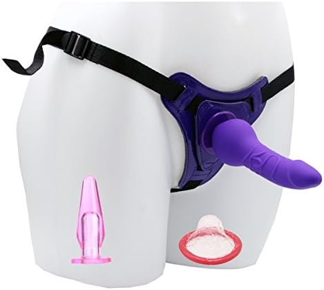 MULOVER Strap On Harness with Removable 5.5 inch Color Purple