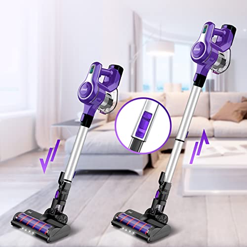 INSE Cordless Vacuum Cleaner, 23Kpa 265W Powerful Suction Stick Vacuum Cleaner, Up to 45min