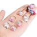Hicdaw 15PCS Adjustable Rings Set for Girls Kids Rings for Girls Play Dress Up Rings Gift for Little Girls
