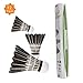 12-Pack ZHENAN Black Goose Feather Badminton Shuttlecocks with Great Stability and Durability Goose Feathers Badminton Balls,Hight Speed Badminton Birdies Balls