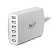 Key Power 60 Watt 12A 6-Port USB Wall Charger Charging Station for iPhone / iPad Air / Samsung / Tablets and more
