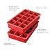 Tovolo Perfect Cube Ice Tray Set of 2 (Candy Apple) - Reusable Silicone Molds for Whiskey, Cocktails, Coffee, Bartender Accessories, & Smoothies / BPA-Free & Dishwasher-Safe