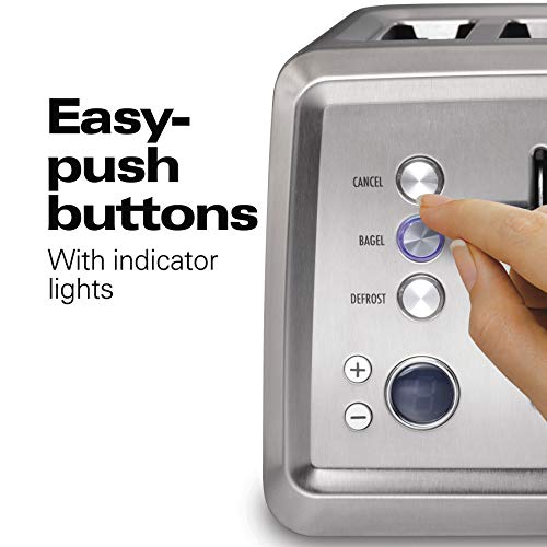Hamilton Beach 4 Slice Toaster with ExtraWide Slots, Bagel Setting, Toast Boost, SlideOut