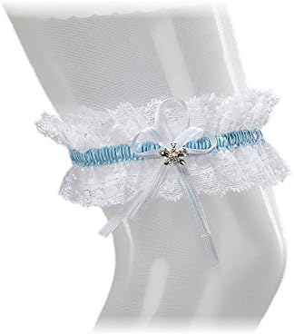 XL XXL Bridal PLUS SIZE Garter - SPARKLING Crystals in BUTTERFLY Shape - Something Blue