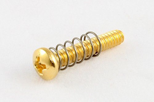 6 Bridge Length Screws w/Springs 5/8" Gold Allparts GS-0004-002