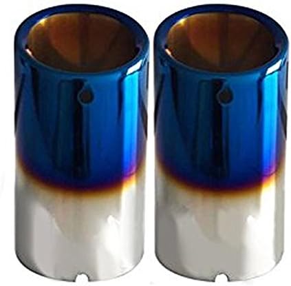 Blue Auto Parts Chrome Stainless Steel Exhaust Muffler Tip Pipes for VW Volkswagen JETTA 2009-2016