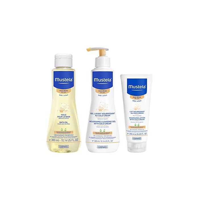 Mustela Bath Time Gift Set, Baby Skin Care, Available for Normal, Dry, Sensitive, and Eczema-Prone Skin