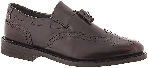 Executive Imperials Men's Wingtip Slip-On 11 6E US Burgundy