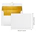 JPSOR Invitation Envelopes—80 A7 Gold Foil-Lined Envelopes with Gold Foil Stickers for Weddings, Parties, Banquets, Graduations (Gold Foil-Lined)