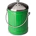Premium Quality, Kitchen and Home Compost Bin, Eco Green Friendly and Decorative. Includes Odor Free Filter — 1.3 Gallon Capacity