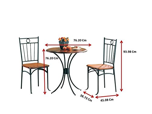 Tamiami 3-piece Bistro Dining Set Honey and Black