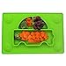 Innerneed One Piece Silicone Baby Placemat Kid Suction Divided Toddler Plate Feeding Plate Tray, Dishwasher and Microwave Safe, for Dining Table/Highchair (Green)