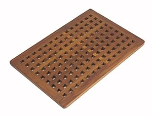 Solid Teak Grate Bath Shower Mat: Amazon.co.uk: Kitchen & Home