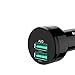 AUKEY Car Charger with 5V/4.8A Output & 24W Dual-Port for iPhone X/8/Plus, Samsung Galaxy Note8/S8/S8+ and More