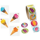 ICE CREAM - Frozen TREAT Party FAVORS - 72 TATTOOS & 100 Stickers - SUMMER Arts & Crafts - TEACHER - Daycare by fx