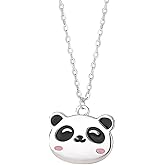 OIDIMS Cute Panda S925 Sterling Silver Pendant Necklace for Women Lovely Statement Bear Animal Fashion Necklaces China's National Treasure Charm Unique Jewelry for Niece Daughter Best Friends