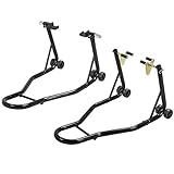Yaheetech 1 Pair Motorcycle Stand Front & Rear Swingarm Lift Head Front Forklift Auto Bike Rack