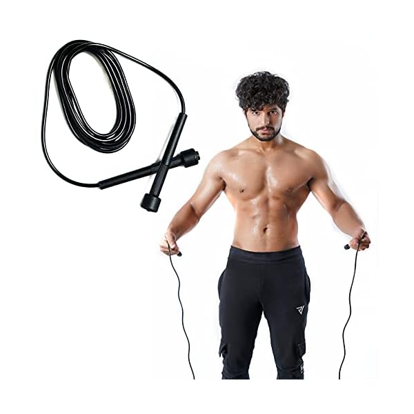 Muza-Skipping-rope-adult-for-Home-Exercise-Body-Fitness-men-women-and-kids-speed-jumping-rope-with-non-slip-handle-Adjustable-skipping-rope-for-Fitness-Fat-Burning-Boxing-Crossfit-and-MMA Muza Skipping rope adult for Home Exercise & Body Fitness men, women and kids | speed jumping rope with non slip handle…