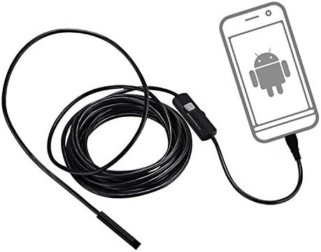 Yoolove USB Android Endoscope 5.5mm Len IP67 Waterproof Micro Inspection Camera Borescope Snake Tube Pipe With 6 LED for Samsung Apple Phone With OTG and UVC (5m)