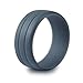 Enso Rings Ultralite Silicone Wedding Ring – Men’s Hypoallergenic Wedding Band – Comfortable Band for Active Lifestyle - Medical Grade Silicone – 1.27mm Thick Band (Slate, 9)
