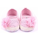 M2cbridge Baby Infant Soft Sole Floral Lace Crib Shoes Pre-Walker Sandals (6-12 months, Crochet Knit)