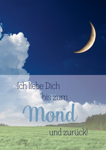 Postkarte A6 +++ LUSTIG von modern times +++ LIEBE BIS ZUM MOND UND ZURÜCK +++ MODERN TIMES ZEITGEIST/Foto: Alexander Ozerov