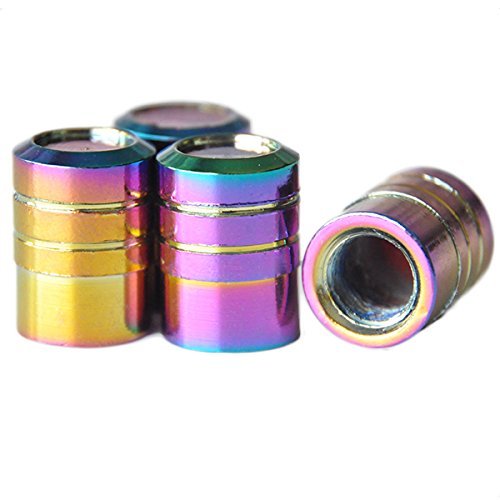 Dreamer Car ABS Valve Stem Caps Cylinder Shape Tire Valve Caps for Trucks/Bikes and Cars,4pcs