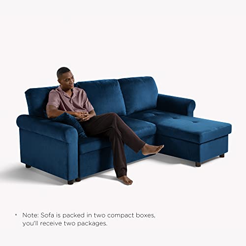 Sleemon Sectional Sofa with Pull Out Bed, LShape Elegant Sectional