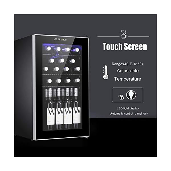 24-Bottle-Wine-Cooler-Quiet-Operation-Compressor-Wine-Cellar-Freestanding-Counter-Top-Wine-Chiller-Cabinet-Refrigerator-and-Touch-Panel-Digital-Temperature-Display