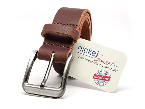 Nickel Free Roan Mountain Leather Belt Brown 38"