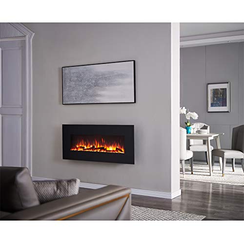 PuraFlame Serena 50 Inches Wall Mounted Linear Electric Fireplace with