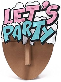 FunnyFish DIY Party Favor Prop Pop Art Speech Bubble Message Glasses - Let's Party