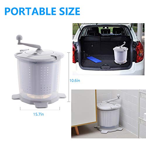 Portable Washing Machine, Personal Compact Washer, Mini NonElectric HandCranked Laundry