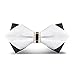 WEBO Bow Tie Rhinestone embellishment Adjustable Bowties(White)