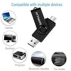 GARRULAX USB Flash Drive, 128GB 2 in 1 OTG Type C