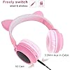 Usoun-Kids-Bluetooth-Headphones-Cat-Ear-LED-Light-Child-Wireless-Headphones-with-Microphone-FM-RadioTF-Card-Foldable-Bluetooth-Stereo-Over-Ear-kids-Headsets-for-Boys-Girls-Adults-pink Usoun Kids Bluetooth Headphones, Cat Ear LED Light Child Wireless Headphones with Microphone, FM Radio/TF Card, Foldable…